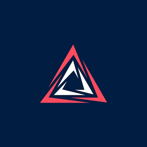 추상적이고 현대적인 삼각형 로고