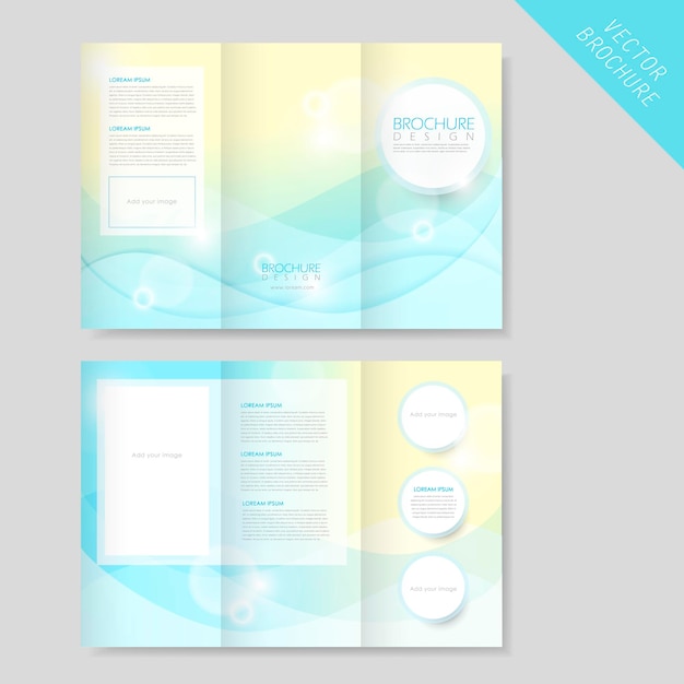 Abstract modern trifold brochure template for business