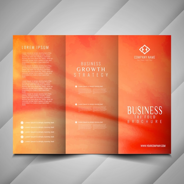 Vector abstract modern trifold brochure template