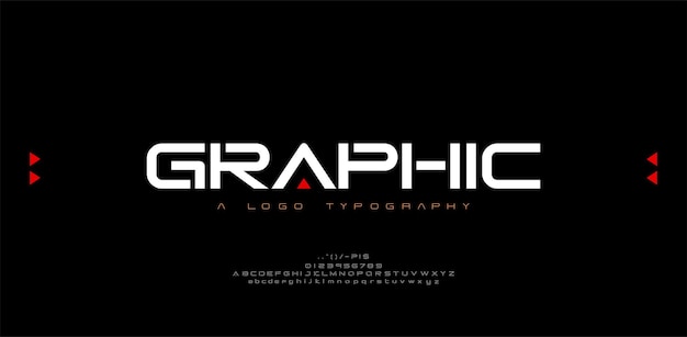 Abstract modern urban alphabet fonts typography sport technology fashion digital future creative logo font vector illustration