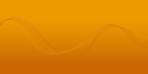 Abstract modern vector background curved vector illustration Orange background