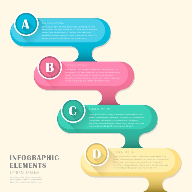 Elementi infografici di illustrazione vettoriale moderna astratta design