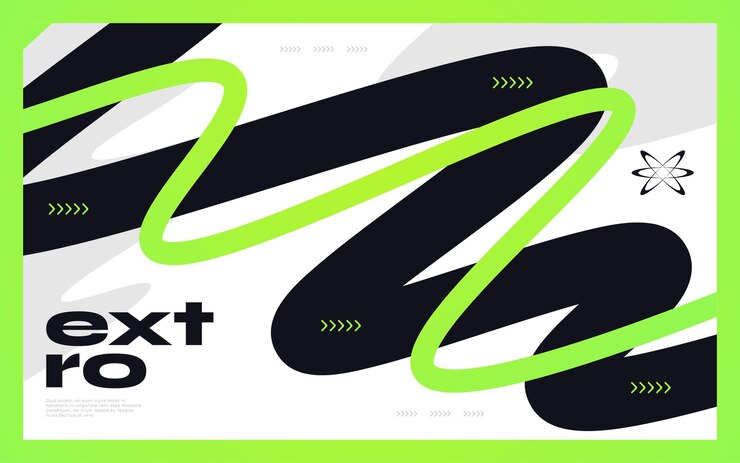 Vector abstract modern vibrant background with wavy shapes in black and green gradient color style suitable for cover banner poster or landing page design
