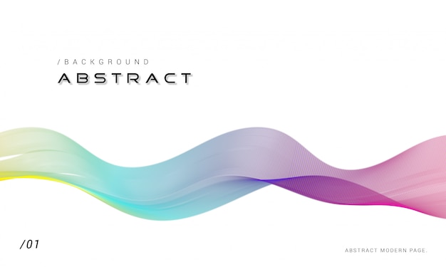 Vector abstract modern waves on white background