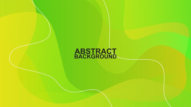 abstract modern wavy green and yellow background vector illustration