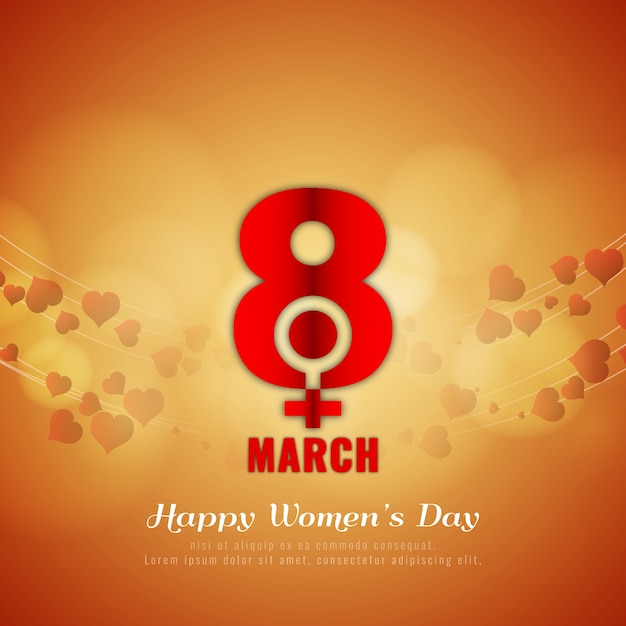 Abstract modern Women's day background design