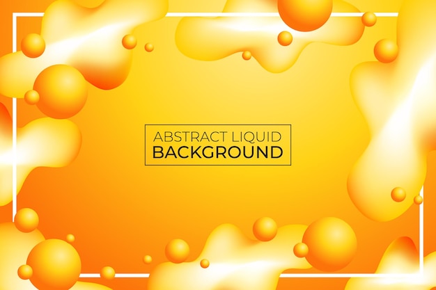 Abstract Modern Yellow Liquid Wave Background