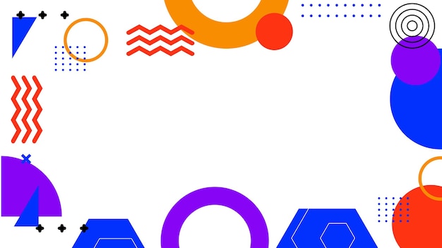 Abstract Moderne geometrische achtergrond met kleurrijke Memphis vormen en patronen Ideaal voor achtergronden Kunstprojecten en moderne ontwerpconcepten Cover Banner Presentatie