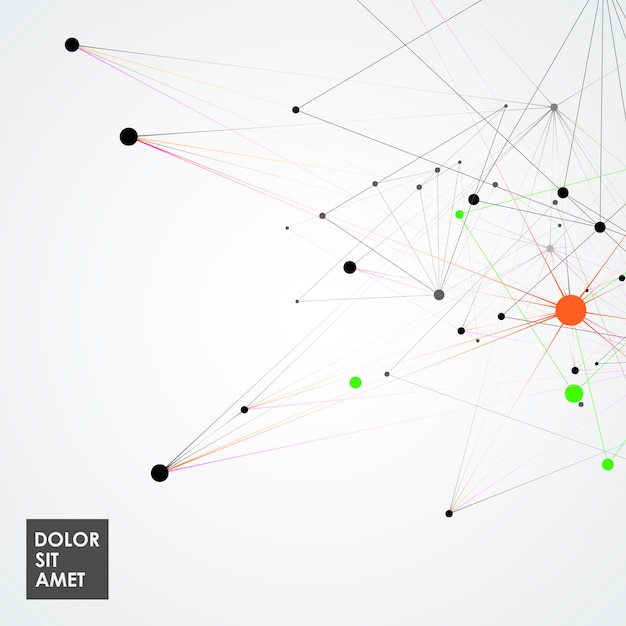 Vector abstract moleculair netwerk