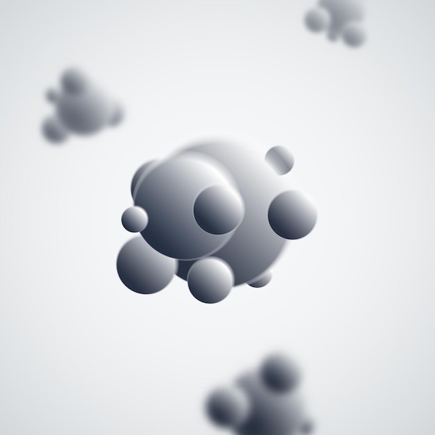 Vector abstract molecules atoms
