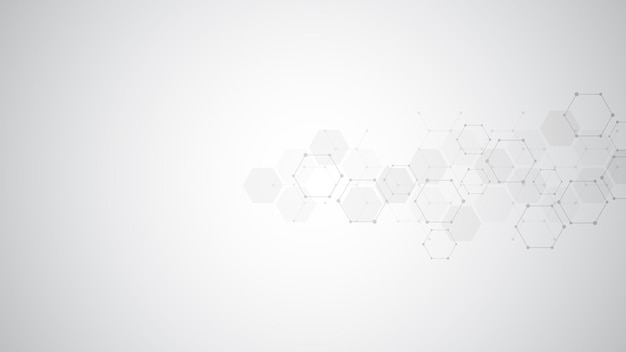 Vector abstract molecules background.