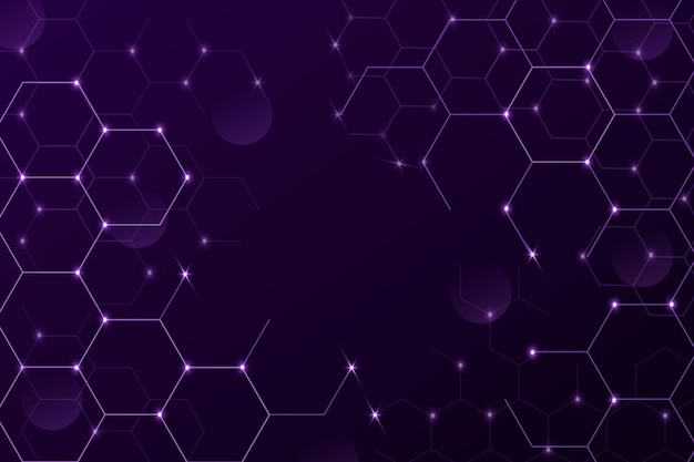 Abstract molecules on purple background Molecular structures