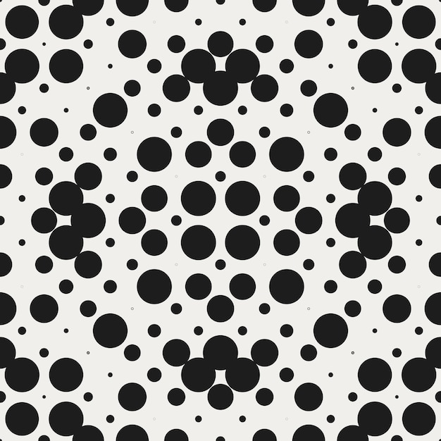 Vector abstract monochrome dot vector seamless pattern design