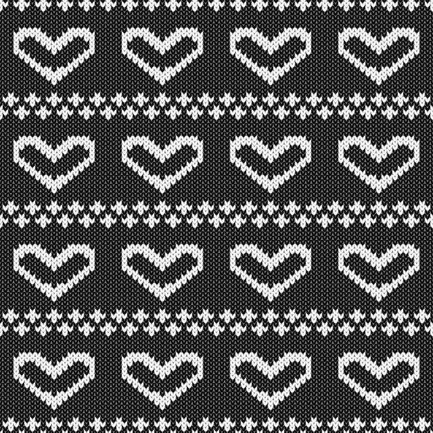 Abstract monochrome knitted seamless pattern. knit texture sheme swatch for new year card, christmas invitation, holiday wrapping paper, winter vacation travel and ski resort advertising etc.