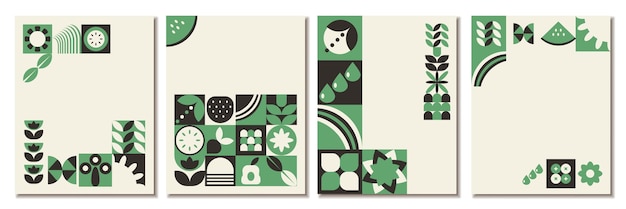 Vector abstract monochrome pattern nature geometric card template designs for world earth day cover