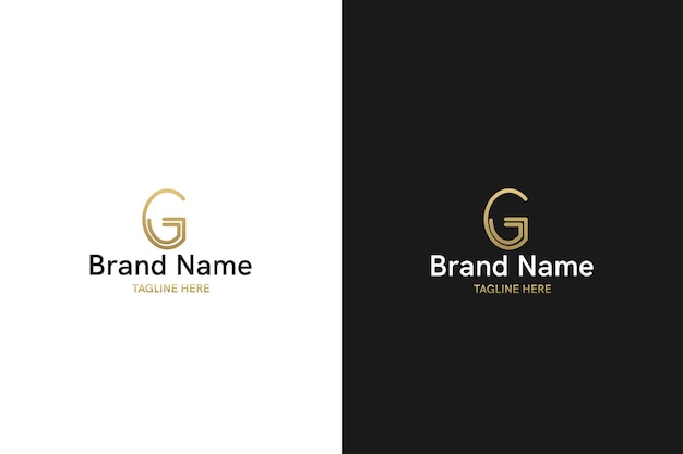 Abstract monogram G of GG logo concept