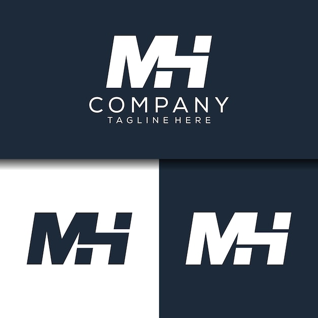 Abstract monogram initial logo design