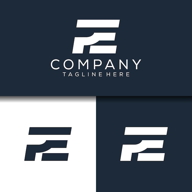 Abstract monogram initial logo design