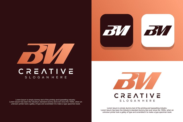 Premium Vector | Abstract monogram letter b m logo design