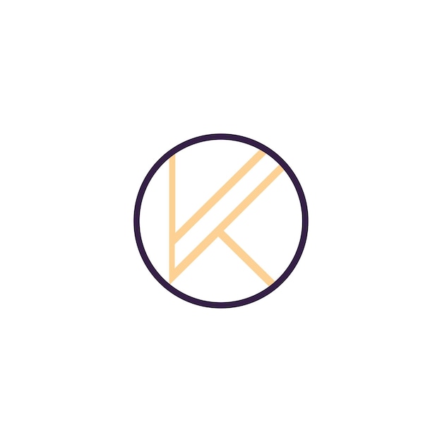 Абстрактная монограмма буква K Логотип дизайн иконок