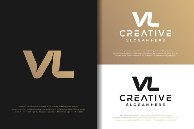 Abstract monogram letter v logo-ontwerp