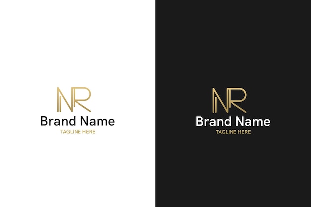 Abstract monogram NR of RN logo concept