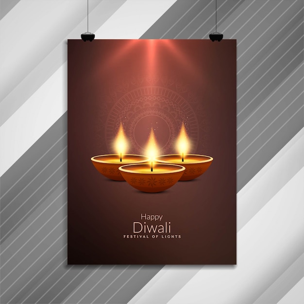 Abstract mooi Gelukkig Diwali-brochureontwerp