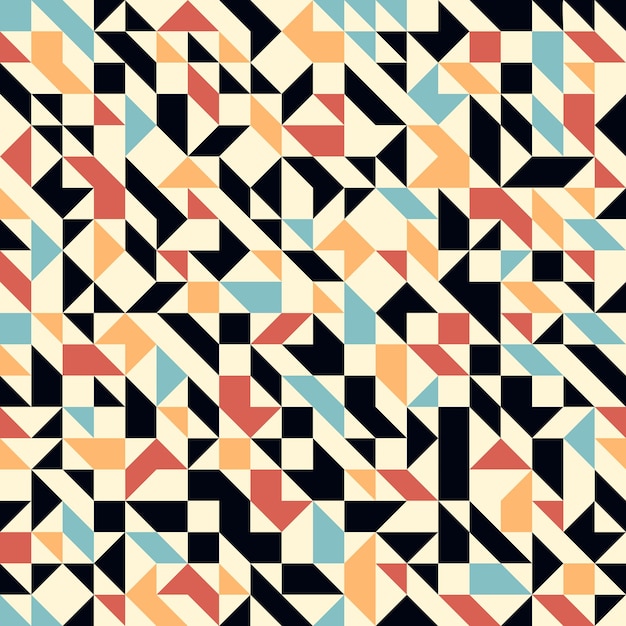 Abstract mosaic vector seamless background, tiling geometric pattern for wallpapers, wrapping paper or website backgrounds.