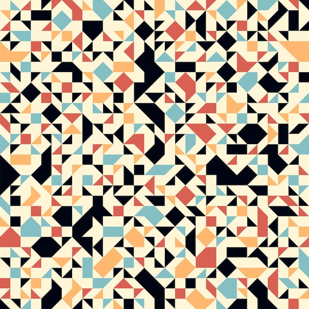 Abstract mosaic vector seamless background, tiling geometric pattern for wallpapers, wrapping paper or website backgrounds.