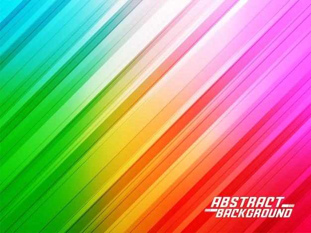 Vector abstract motion background with colorful diagonal lines.