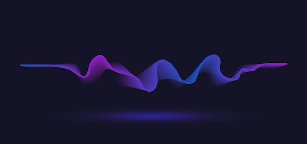 Abstract motion wave line. Gradient line background vector design.