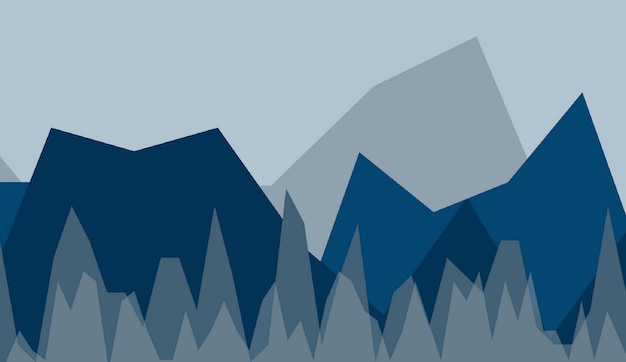 abstract mountain flat illustration background