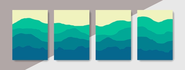 Vector abstract mountain gradient for wall
