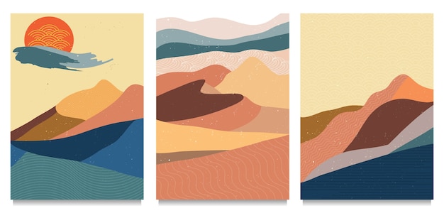abstract mountain landscape cover
