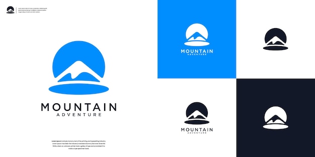 Abstract mountain logo design vector