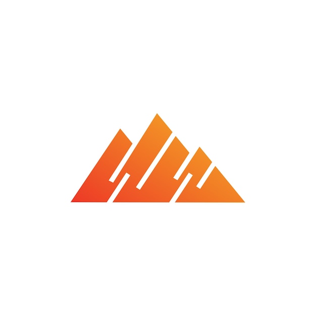 Vector abstract mountain logo design