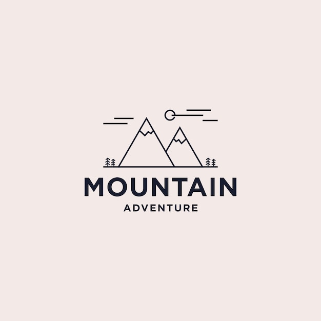 Abstract mountain logo design