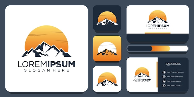 Abstract mountain logo design