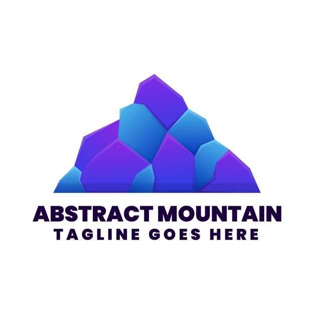 Vettore abstract mountain logo gradiente colorfull style