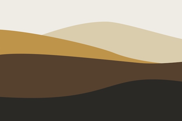 Vector abstract mountain nature background simple flat design