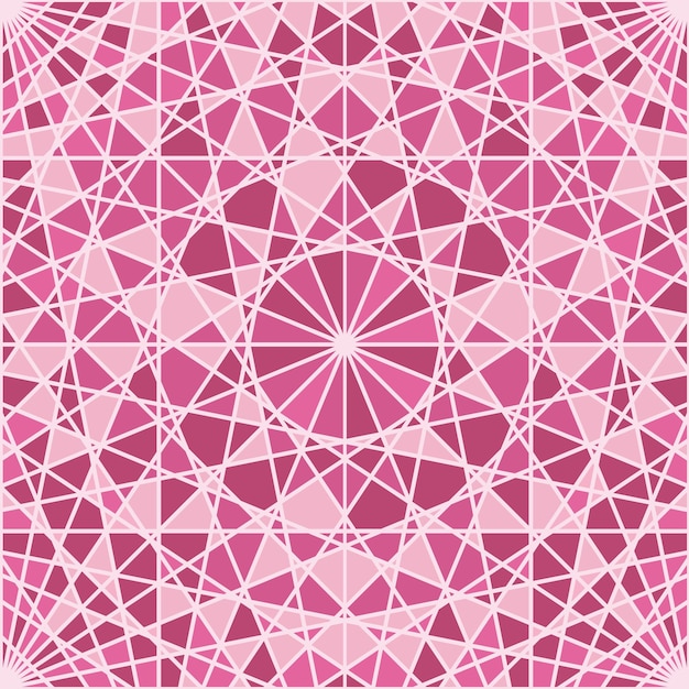 Abstract mozaïek Abstracte achtergrond bestaande uit kleurrijke kleine geometrische vormen Vector achtergrond voor ontwerp Decoratie mozaïek tegels roze Pattern