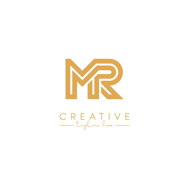 RM 문자 예술적 스타일리시 로고 디자인 초기 기반 터