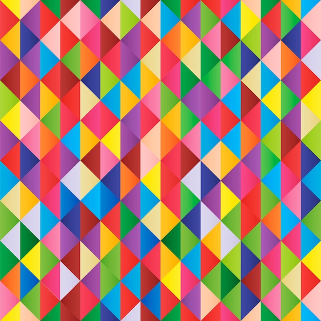 Abstract multi-colored geometric vector seamless background