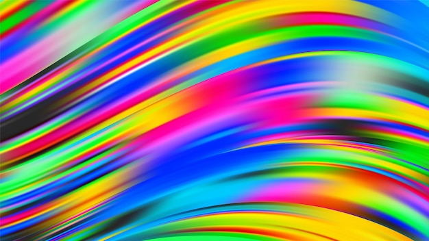 Abstract multicolor liquid flow brushstroke lines vibrant gradient swirl wave