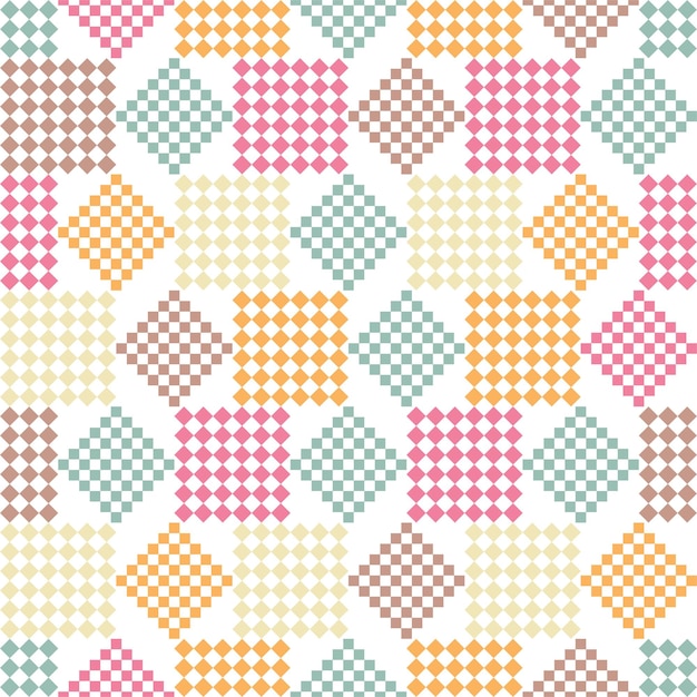 Vector abstract multicolor seamless chaotic pattern with urban geometric elements. geometric pattern.