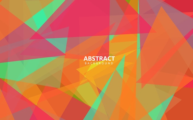 Abstract multicolor triangle shape transparant background