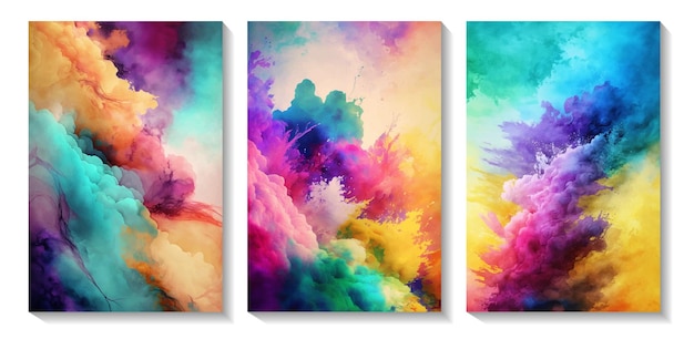 Abstract multicolor watercolor background design