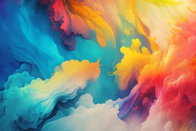 Vector abstract multicolor watercolor background design