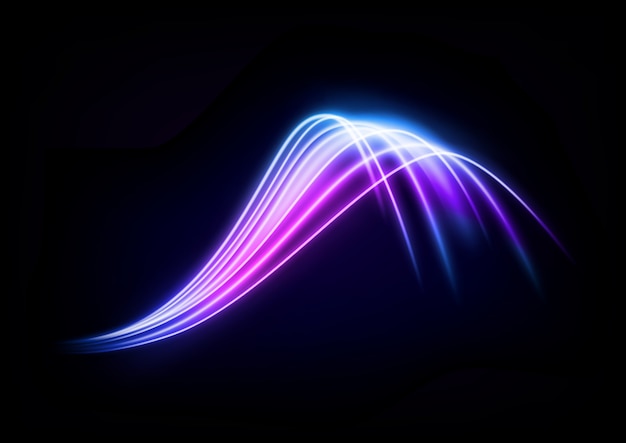 Вектор Абстрактная многоцветная волнистая линия света