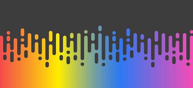 Vector abstract multicolored illustration with vertical rounded stripes
